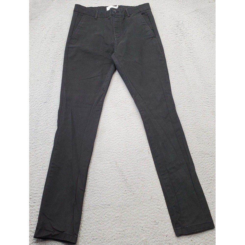 Topman Pants Womens Size 30/32 Black‎ Solid MCMLXXVIII Slash Pockets Skinny Fit